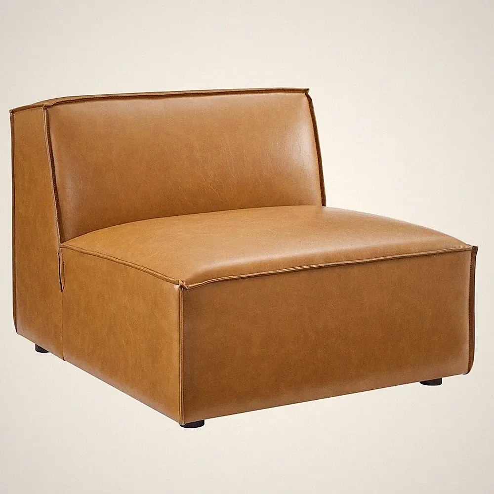 Restore Vegan Leather Sectional Sofa Armless Chair