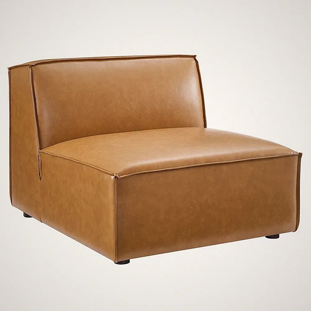Restore Vegan Leather Sectional Sofa Armless Chair