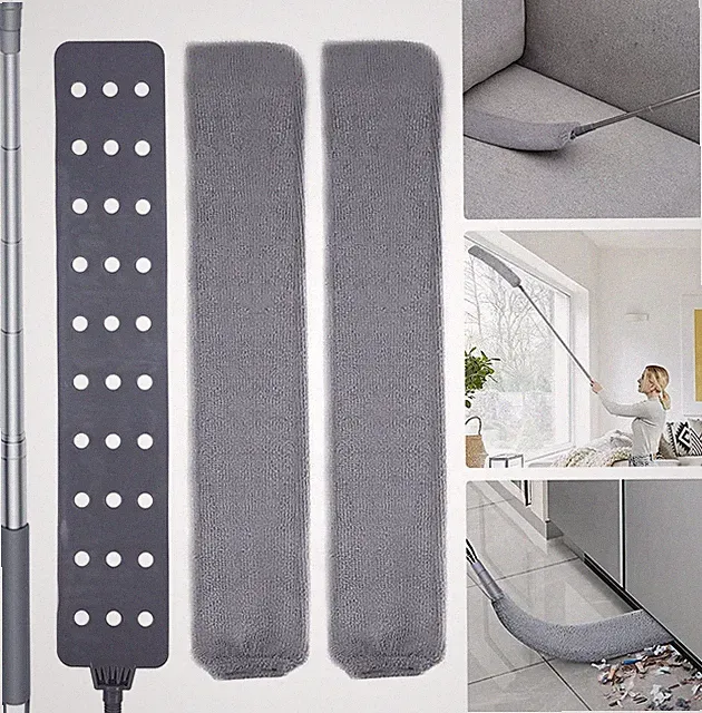 Retractable 60-Inch Gap Dust Cleaner with Microfiber Cloths for Appliances
