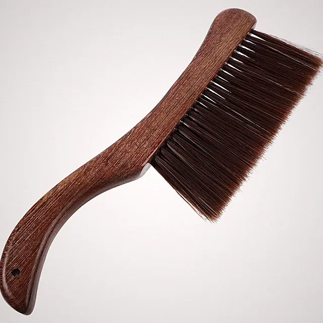 Reusable Soft Bristle Wood Brush Handheld Dusting Brush for Car Sofa Bed
