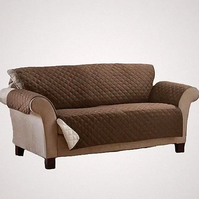 Reversible Brown Couch Sofa Upholstery Cover 72" x 110" to Keep Furniture Clean
