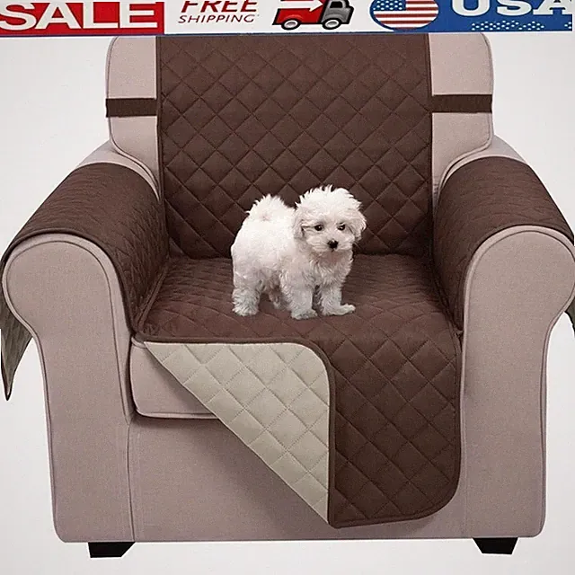Reversible Chair Cover Quilted Furniture Protector Stain Resistant Washable New