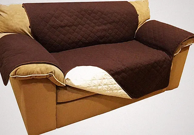 REVERSIBLE MICROFIBER SOFA COVER CHAIR THROW PET DOG KIDS FURNITURE PROTECTOR