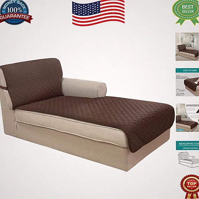 Reversible Sectional Couch Cover for Dogs - Stylish Protection in Coffee/Beige
