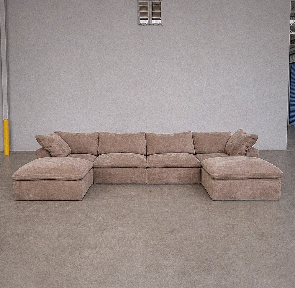 RH Restoration Hardware Cloud Modular 6 PC Sectional Sofa Italian Veneto Leather