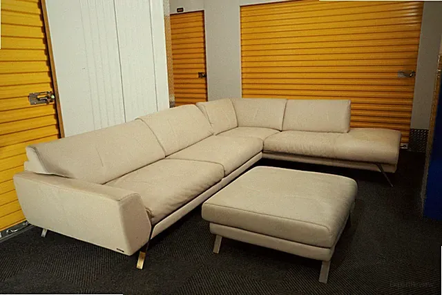 Roche Bobois Leather Sectional Sofa & Ottoman – Originally $30,000+