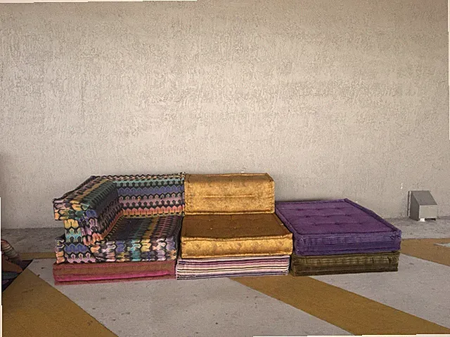 Roche Bobois Mah Jong Sectional Sofa Hans Hopfer 8 Pieces & 9 Pillows