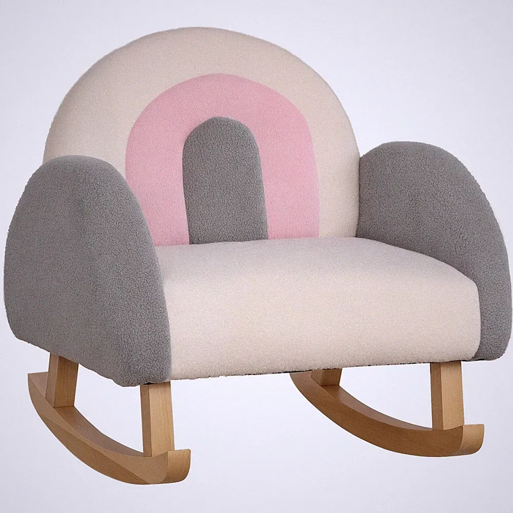 Rocking Toddle Sofa Chair for Nursery Kindergarten Playroom Bedroom - Gray