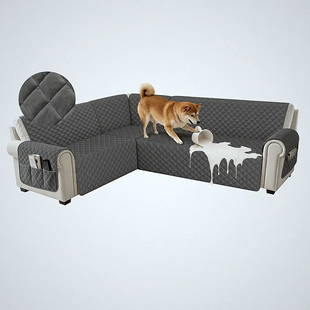 ROFASVCO U Shaped Sectional Couch Covers for L Shaped Corner Sofa Waterproof...