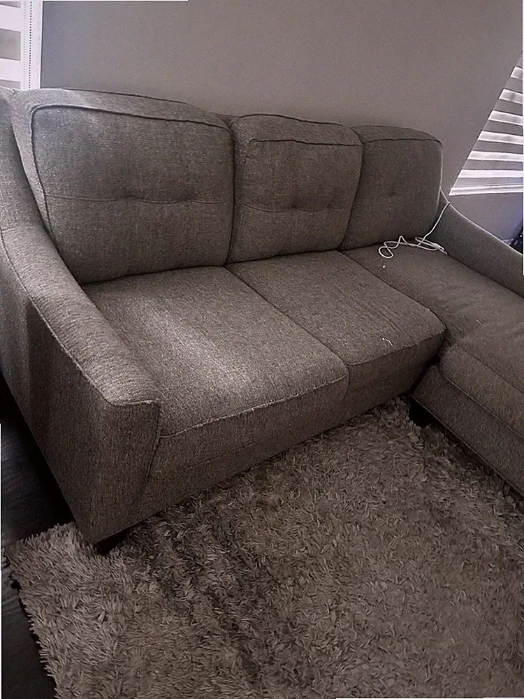 Rooms To Go Couch Living Room, Grey Sectional