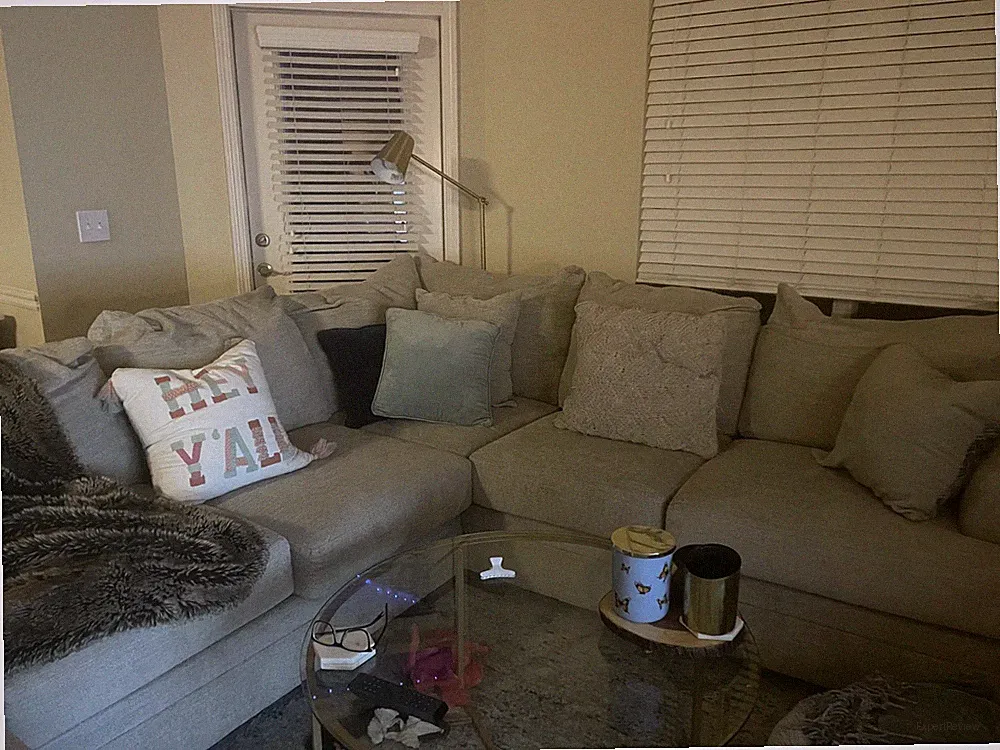 Rooms to Go, sectional w/queen size sleeper. Gently used, less than a year old