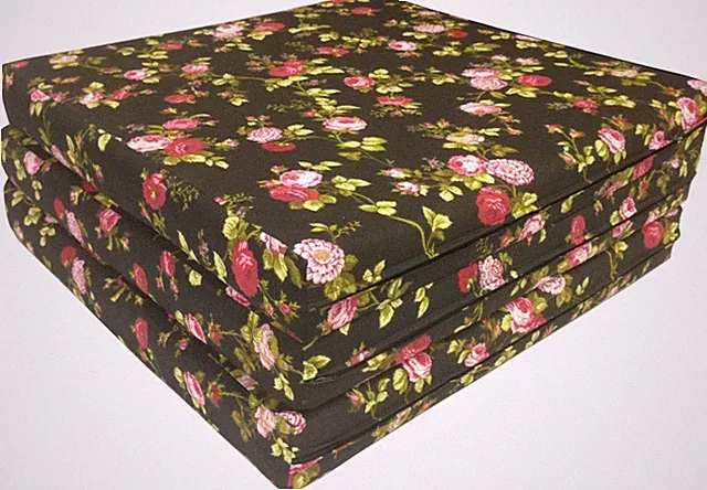 Rose Black Portable Tri Fold Foam Beds 3x27x75, Floor Futon Mats, Density 1.8