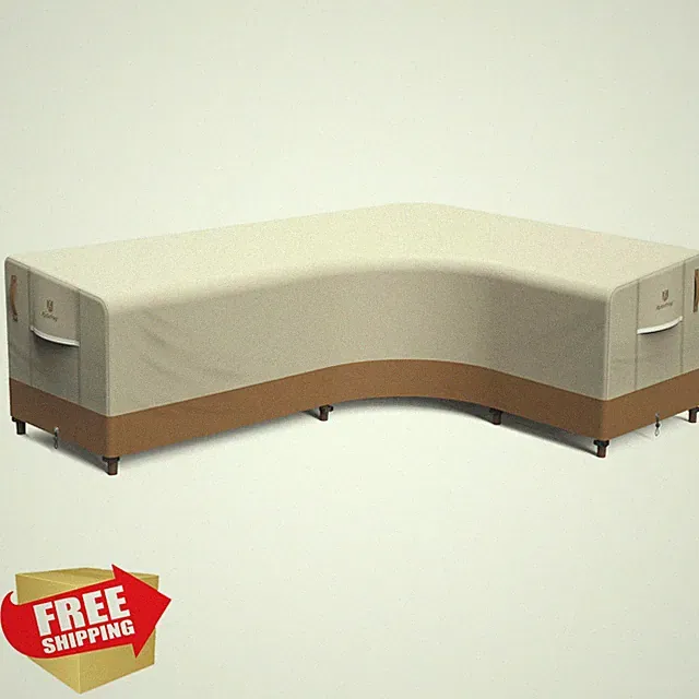 Rosefray L-Shape Sectional Cover Khaki Brown 85"x58"