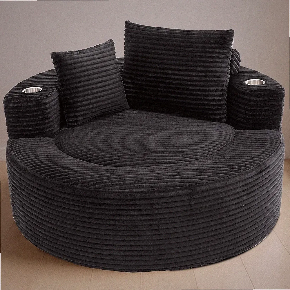 Round Sofa Bed with Memory Foam Sectional Couches