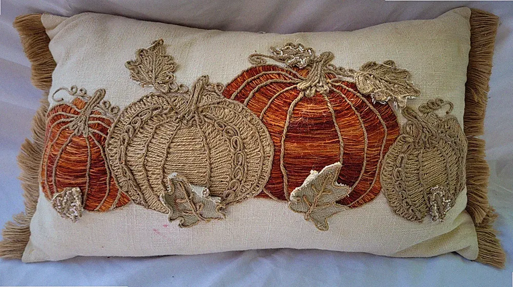 Rustic Pumpkin Patch Lumbar Throw Pillow Country Home Office Decoration Sofa Bed