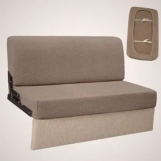 RV Couch Covers for Sofa Bed - 2-Piece Stretchable Backrest & Seat Covers Khaki