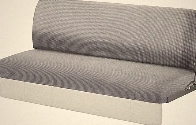 RV Jackknife Sofa Cover Set 2 Piece Stretch Slipcovers Seat Backrest Dark Gray