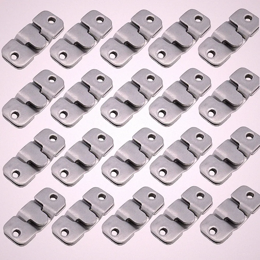 S SYDIEN 20 Pcs Sectional Couch Connectors Furniture 44x19mm, Silver