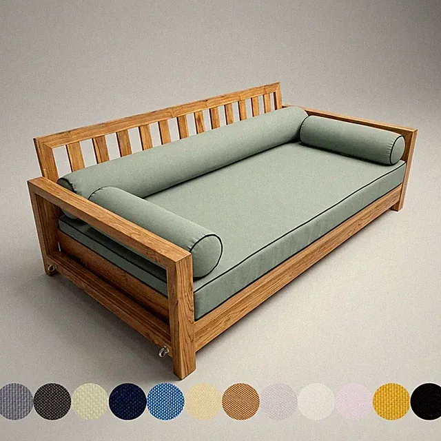 S6 Contrast Trim Mattress Cushion Covers Only for Outdoor Daybed Porch Swing Bed