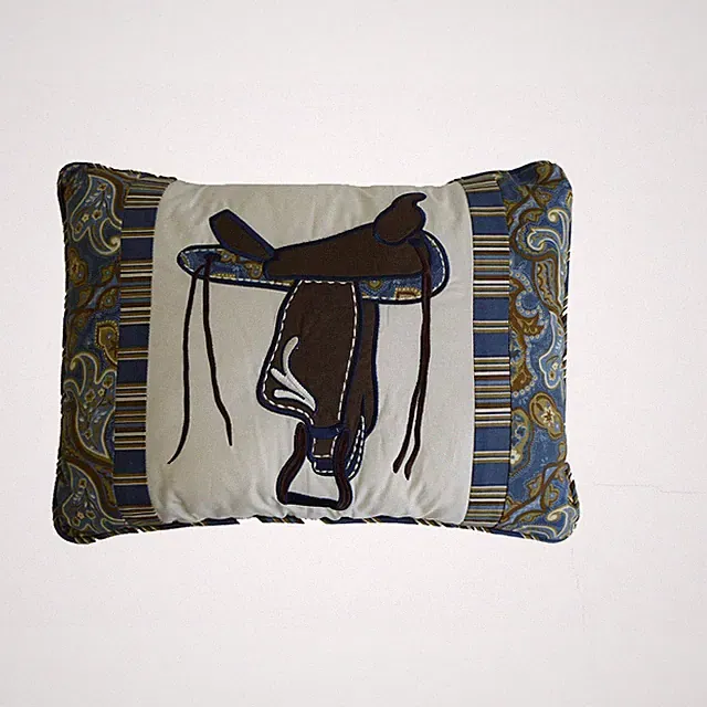 Saddle Quilted Pillow, 18" x 18"