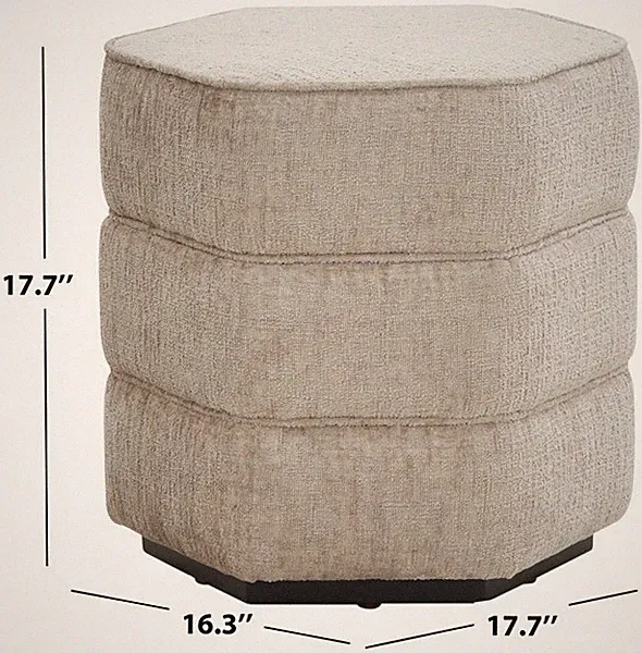 Safavieh ROSARIA CHENILLE HEXAGON OTTOMAN, Reduced Price 2172786732 SFV4875B