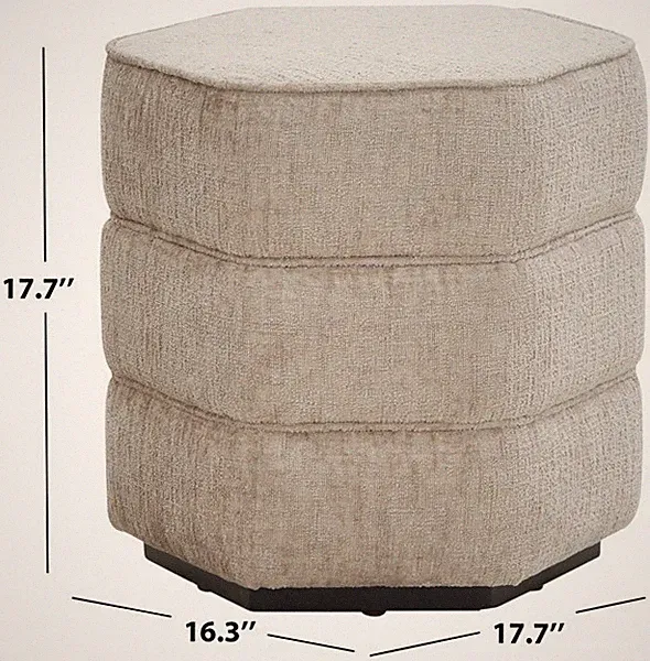 Safavieh ROSARIA CHENILLE HEXAGON OTTOMAN, Reduced Price 2172795328 SFV4875B