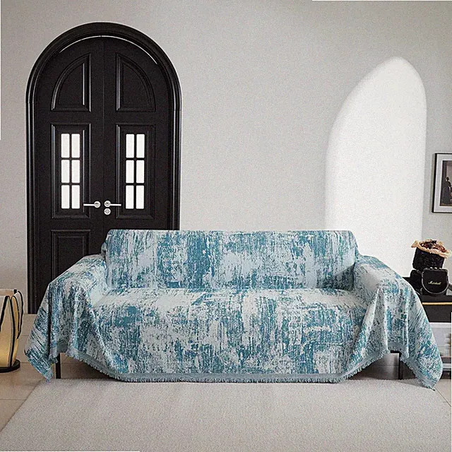 Sage Geometric Sectional Sofa Cover, Washable Pet Protector, 91" x 150