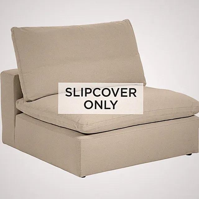 Sahara Sand Slipcover for Skye Peyton Armless Sectional Chairs