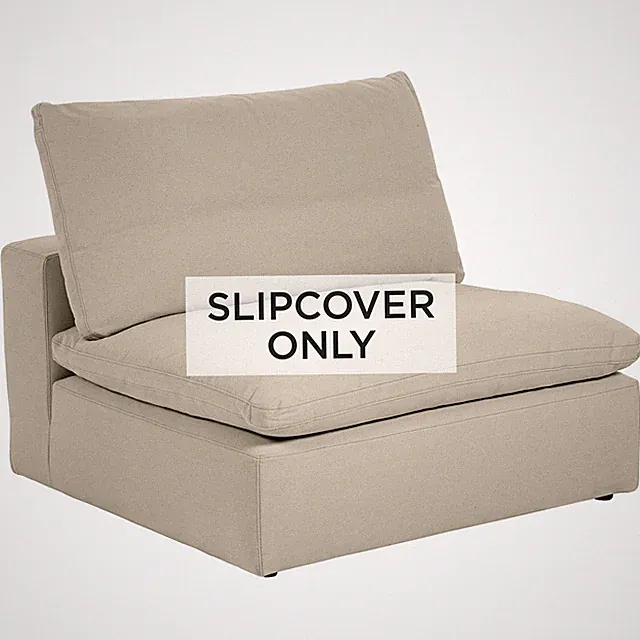 Sahara Sand Slipcover for Skye Peyton Armless Sectional Chairs