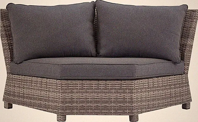 Salem Gray Outdoor Corner Seat - Chic Comfort for Your Patio Space