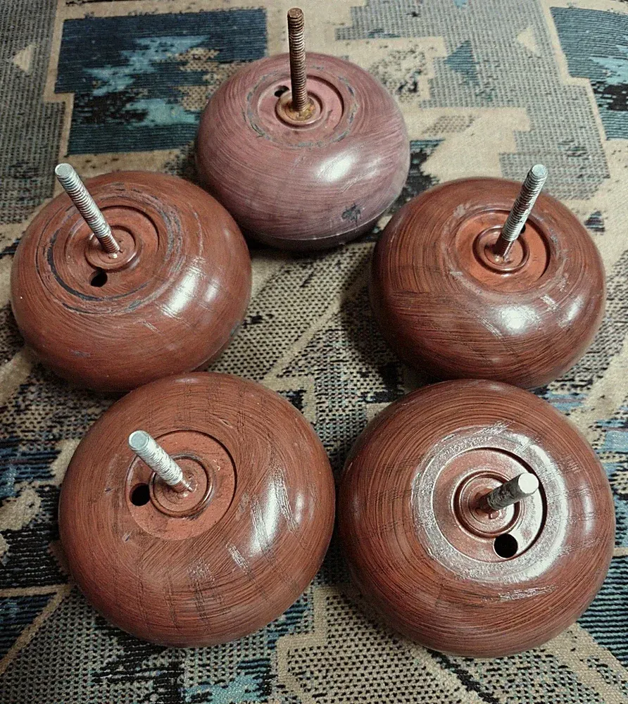 Salvaged Bun Feet For Furniture Round Sofa Bed Legs With Screws Set of 5