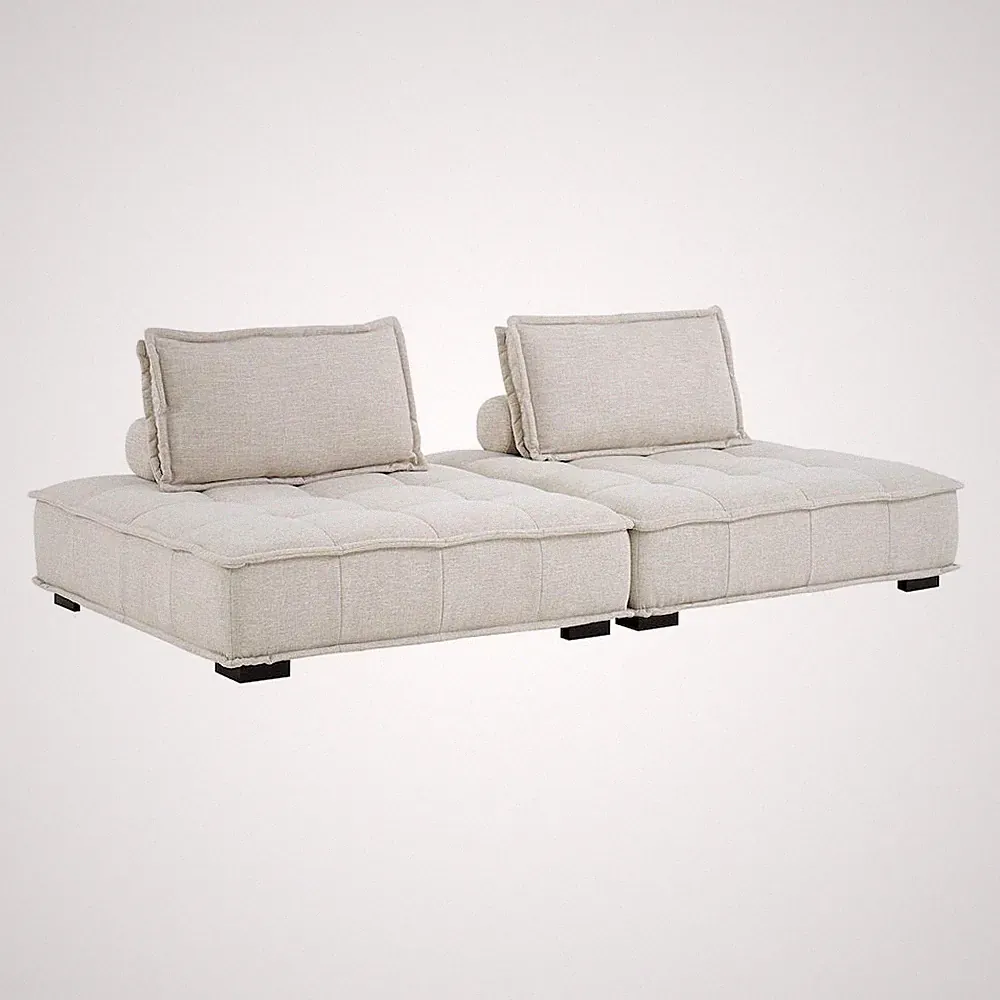Saunter 2-Piece Tufted Fabric Fabric Loveseat