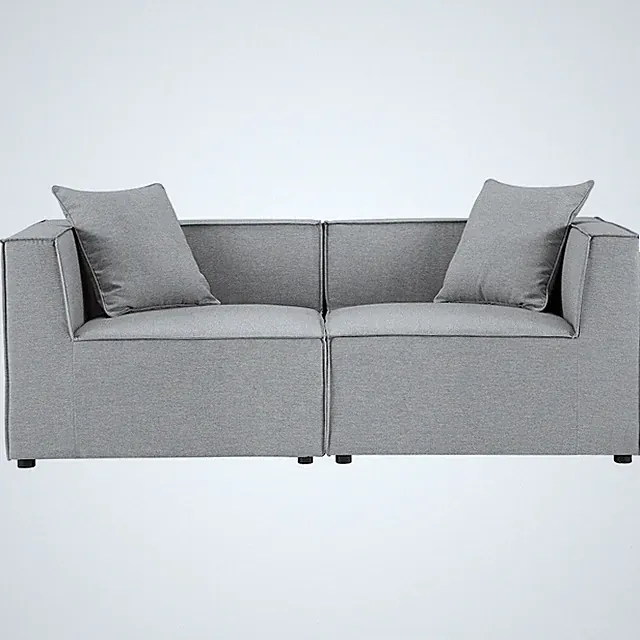 Saybrook 2-Piece Outdoor Patio Upholstered Sectional Sofa Loveseat