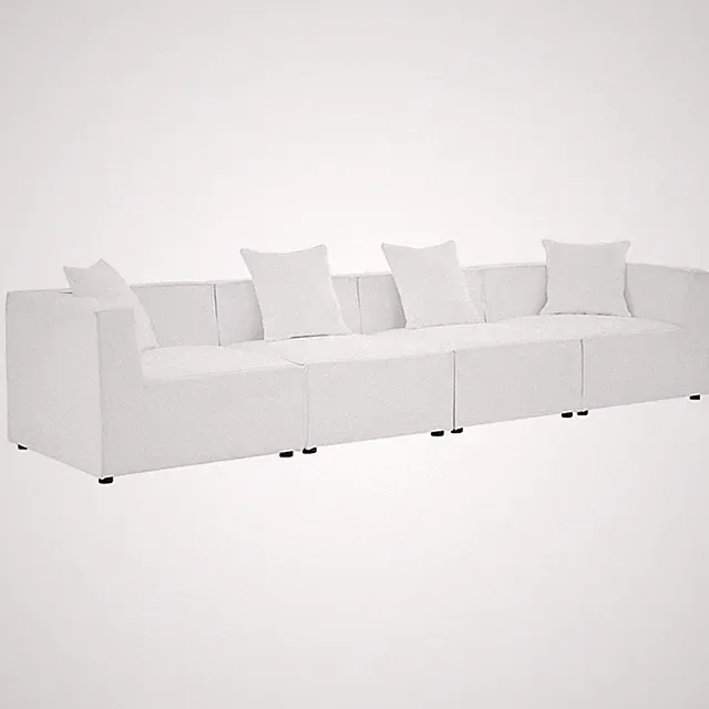 Saybrook 4-Piece Outdoor Patio Upholstered Sectional Sofa