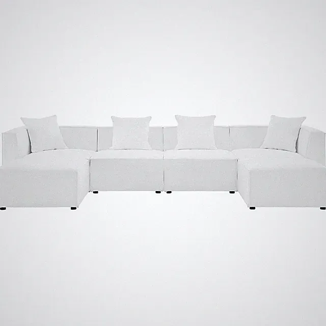 Saybrook 6-Piece Outdoor Patio Upholstered Sectional Sofa