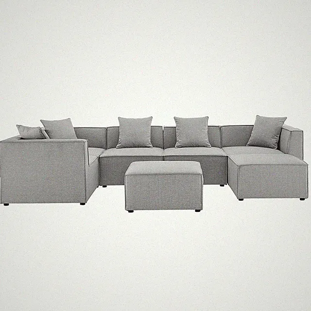 Saybrook 7-Piece Outdoor Patio Upholstered Sectional Sofa