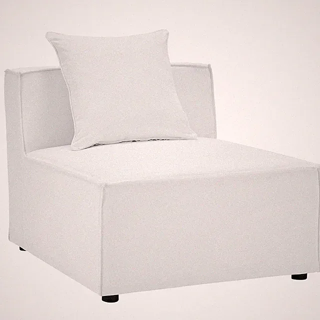 Saybrook Outdoor Patio Upholstered Sectional Sofa Armless Chair