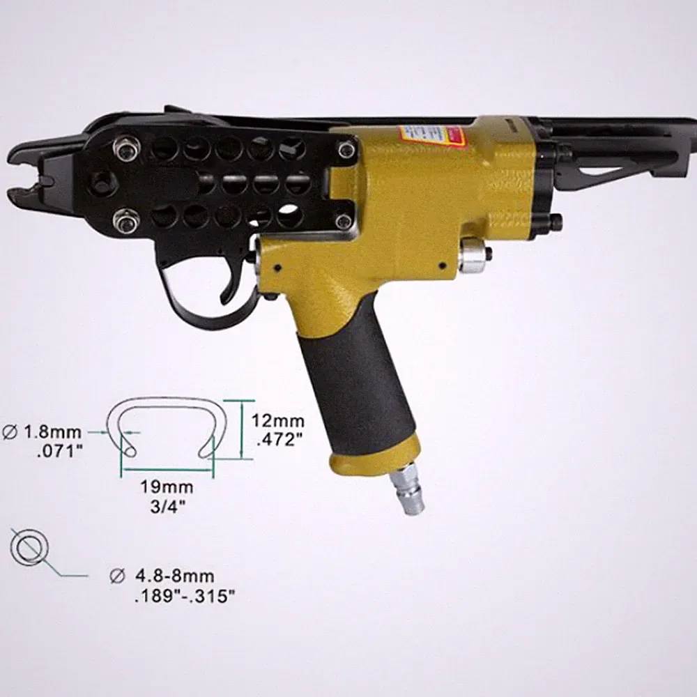 SC7C Hog Ring Nailer Pneumatic C-Ring Plier Sofa Mattress Cage Bed Fastening