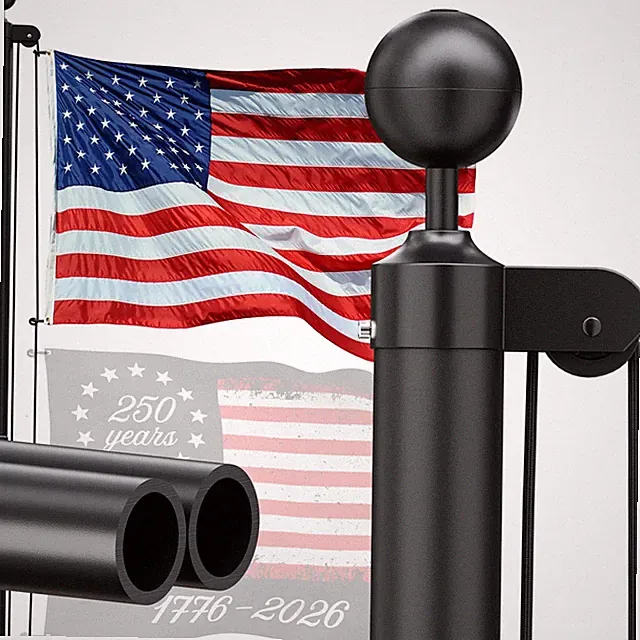 SCWN 20FT Heavy Duty Flag Pole for Outside, 12 Gauge Extra Thick Aluminum Fla...