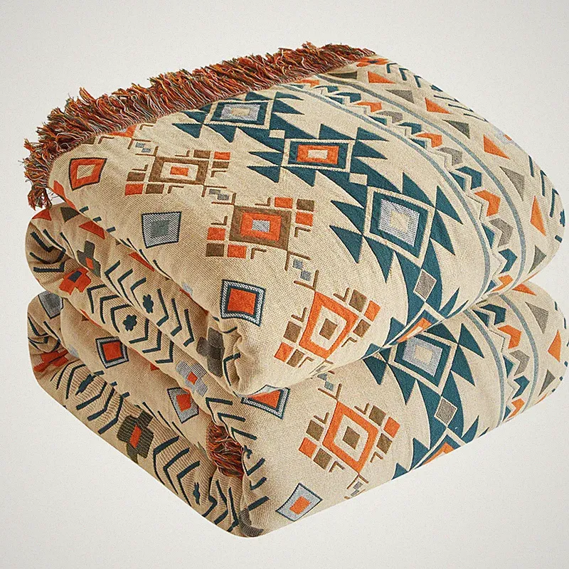 Se Softexly Boho Throw Blanket For Bed 60X80 100 Cotton Woven Blanket For Couch