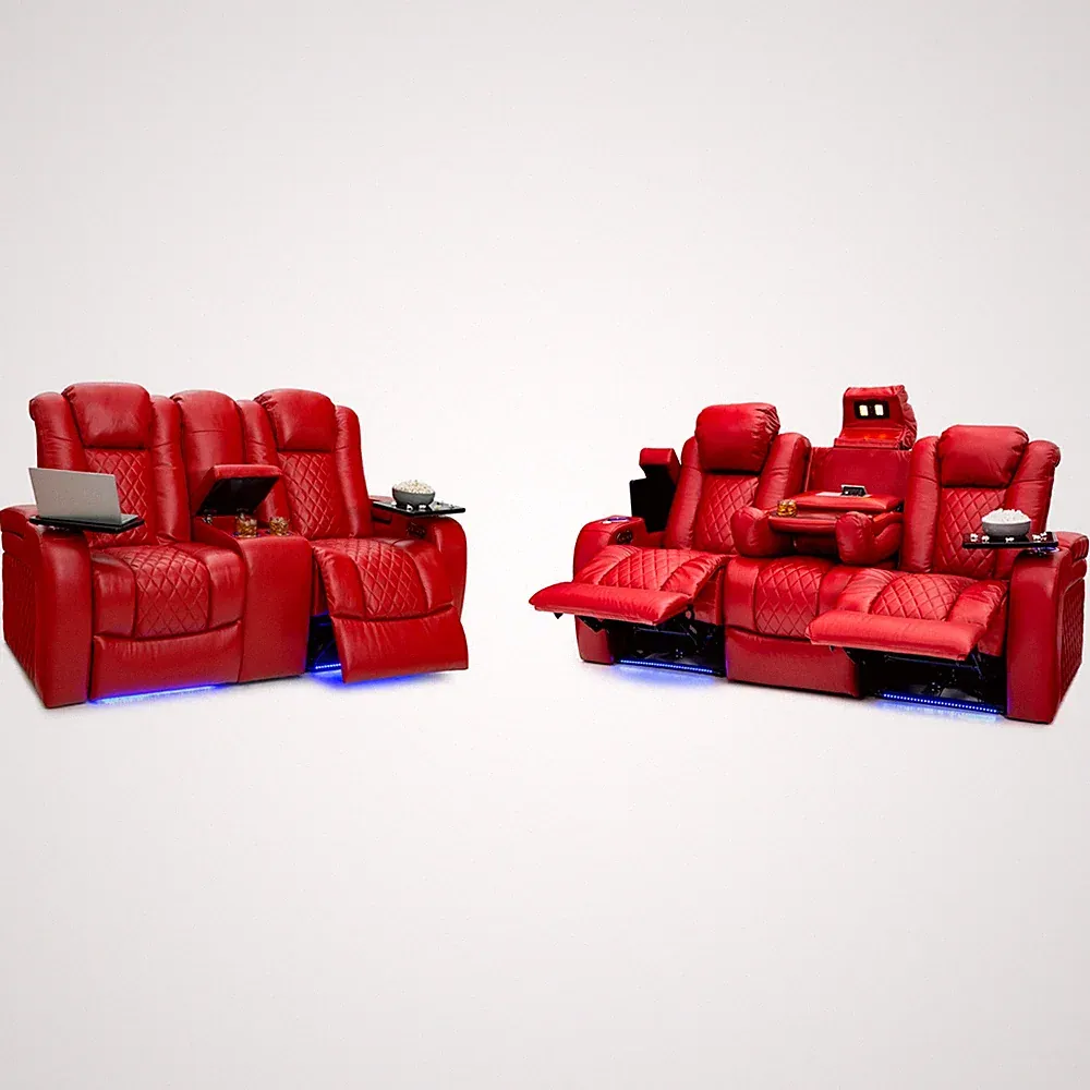 Seatcraft Anthem Home Theater Seating Sofa + Loveseat Set Seat Chair Couch