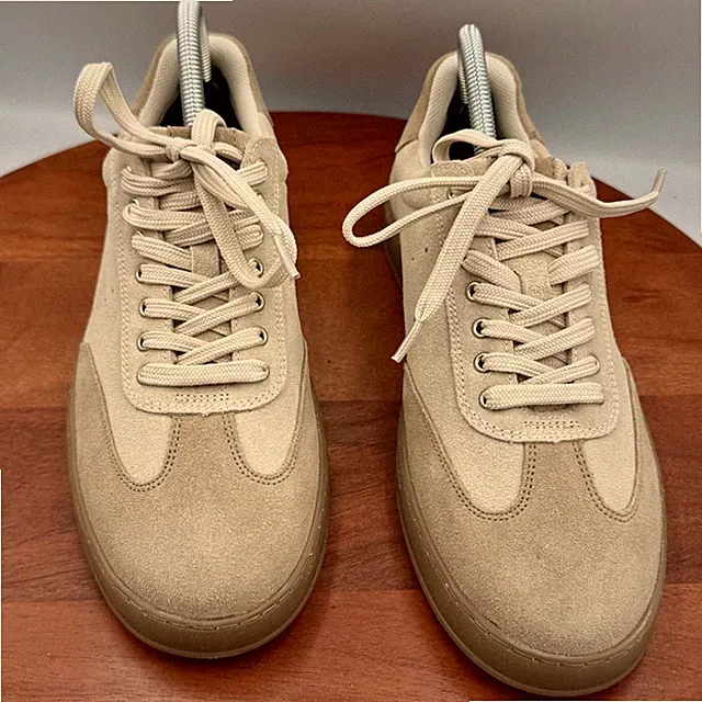 Section X Austin Suede Leather Sneakers Beige Low Top Sporty Streetwear Mens 8.5