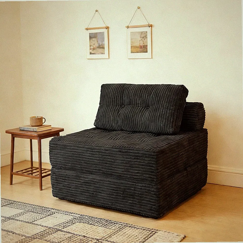 Sectional Cloud Couches, Folding Sofa Bed with Pillow, Futon Floor Couch