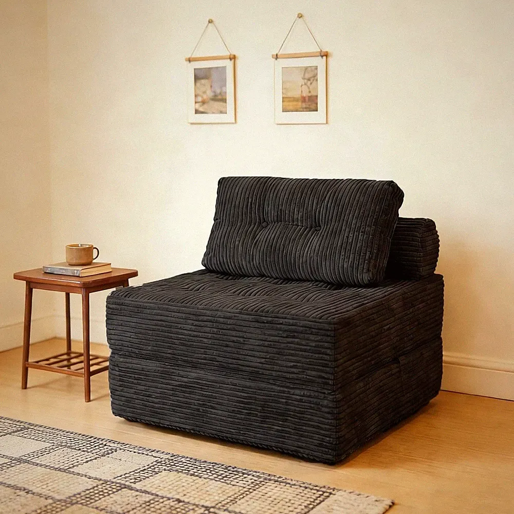 Sectional Cloud Couches, Folding Sofa Bed with Pillow, Futon Floor Couch