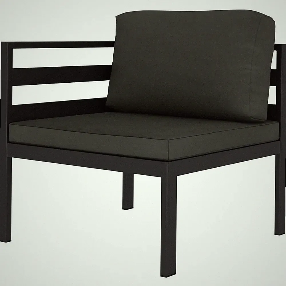 Sectional Corner Sofa 1 pc with Cushions Aluminum Anthracite