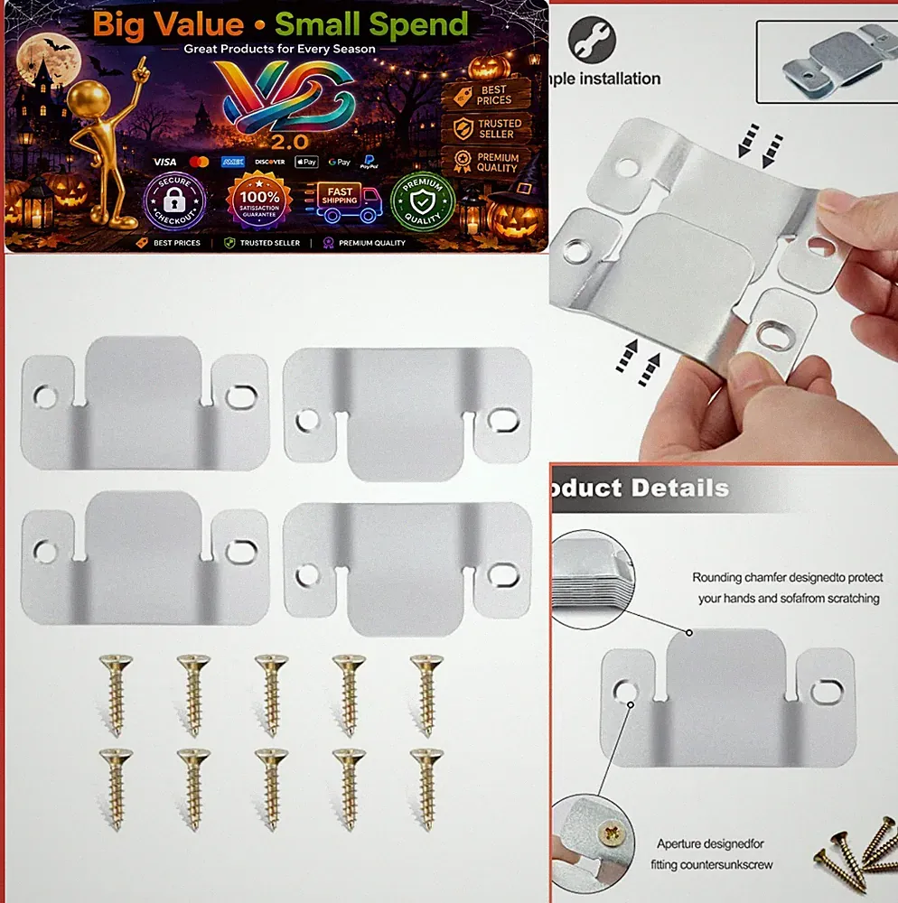 Sectional Couch Connectors 4 Pcs Metal Sofa Clips Interlocking Furniture Parts