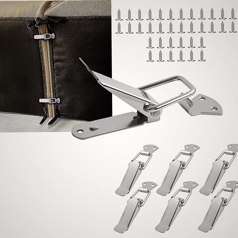 Sectional Couch Connectors 5.1 Inch Stainless Steel Sofa Clips 6 PCS