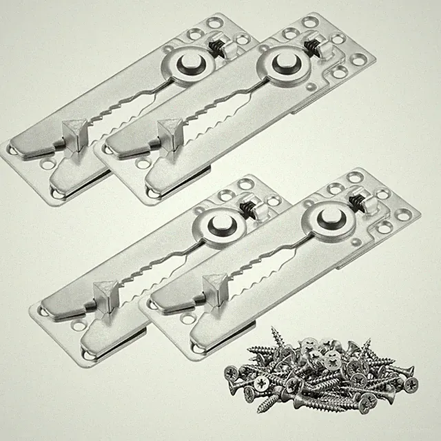 Sectional Couch Connectors 6.1x2.17" Metal Clamps for Wooden Frames - Stop