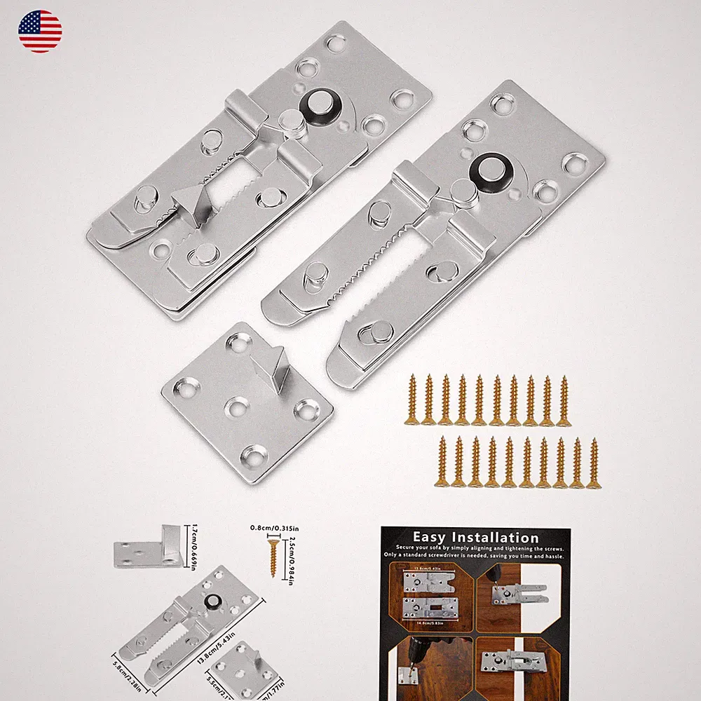 Sectional Couch Connectors Heavy Duty Alligator Sofa Clamps 2 Pack Metal Anti