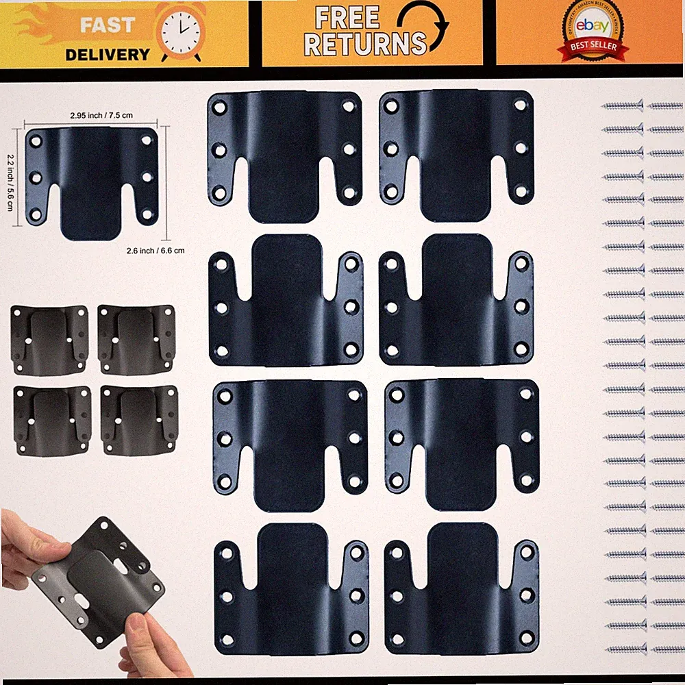 Sectional Couch Connectors with Hardware - 4 Sets, 8 Pieces for Secure Assembly